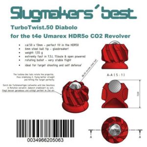 Slugmaker´s best TurboTwist.50 Diabolos - 36 Stück