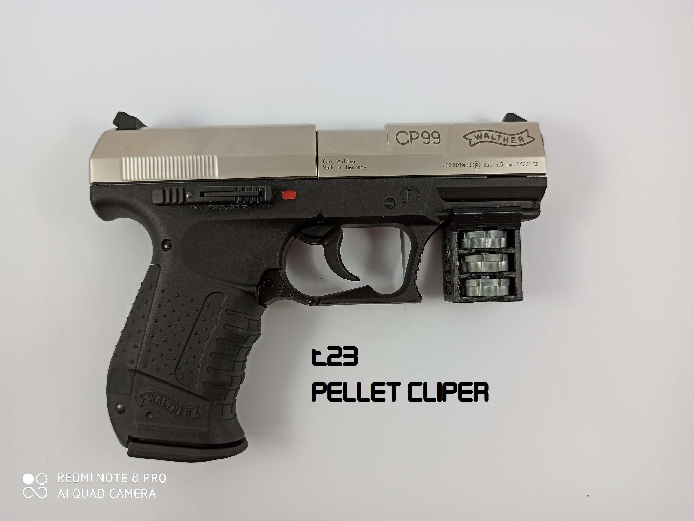 t23 Pellet Cliper - Picatinny-Rail Trommelmagazin-Halter für Umarex Walther CP99, CPSport, PPQ usw... – Bild 14