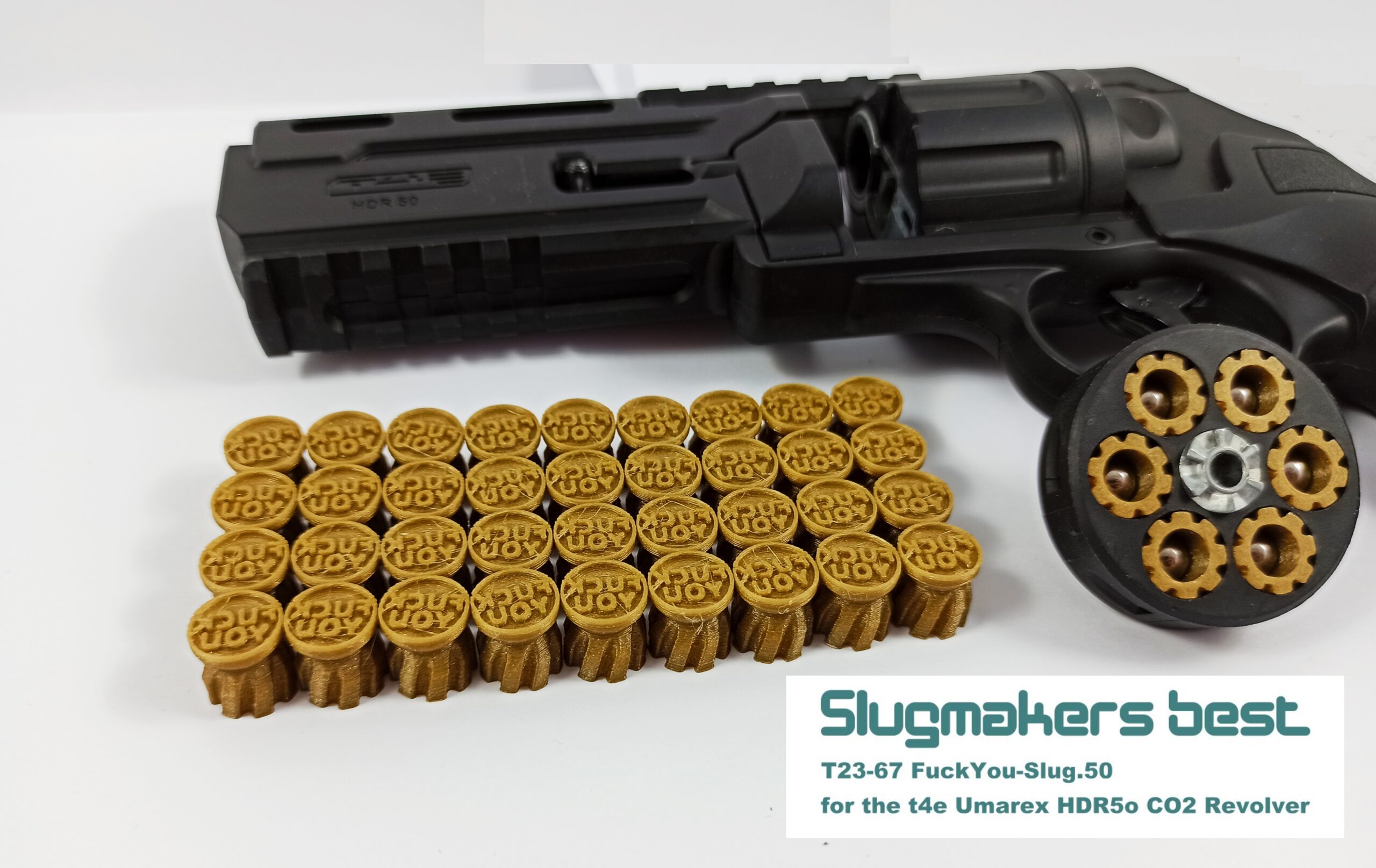 Slugmaker´s best T23-67 FuckYou-Slug.50 - (36x) for t4e HDR 50 CO2 Revolver – Bild 9