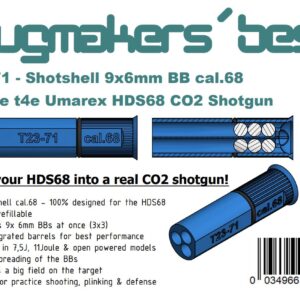Slugmaker´s best T23-71 Shotshell f Umarex t4e HDS68 Schrotpatronen für 9x6mmBBs