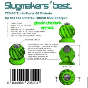 24x Slugmakers best TurboTwist.68 cryptonite für die Umarex HDS68 (24pieces pack)