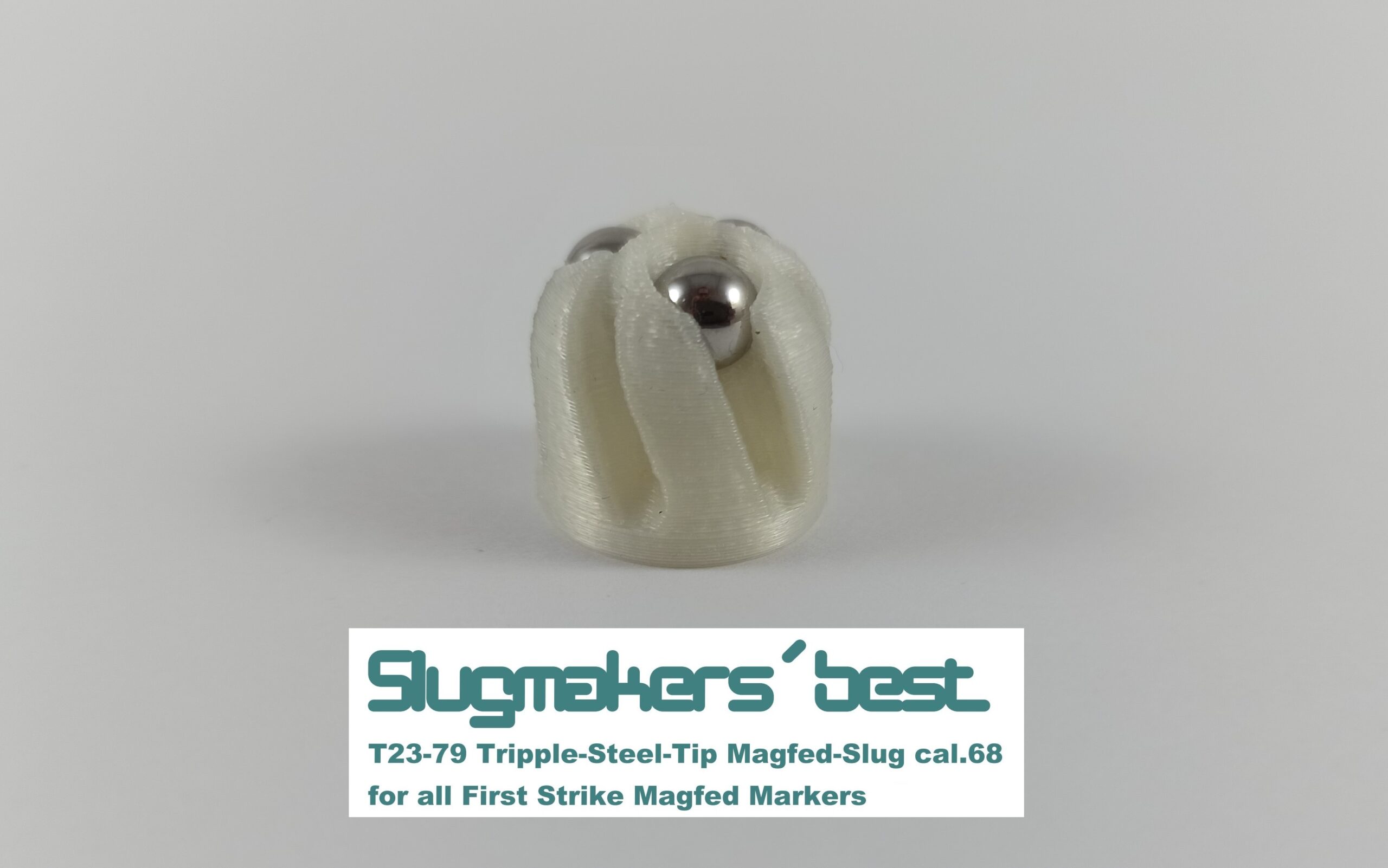 T23-79 tripple tip Slugs for First Strike ready Magfed guns cal.68 like FSC TIPX T8.1 TCR – Bild 2