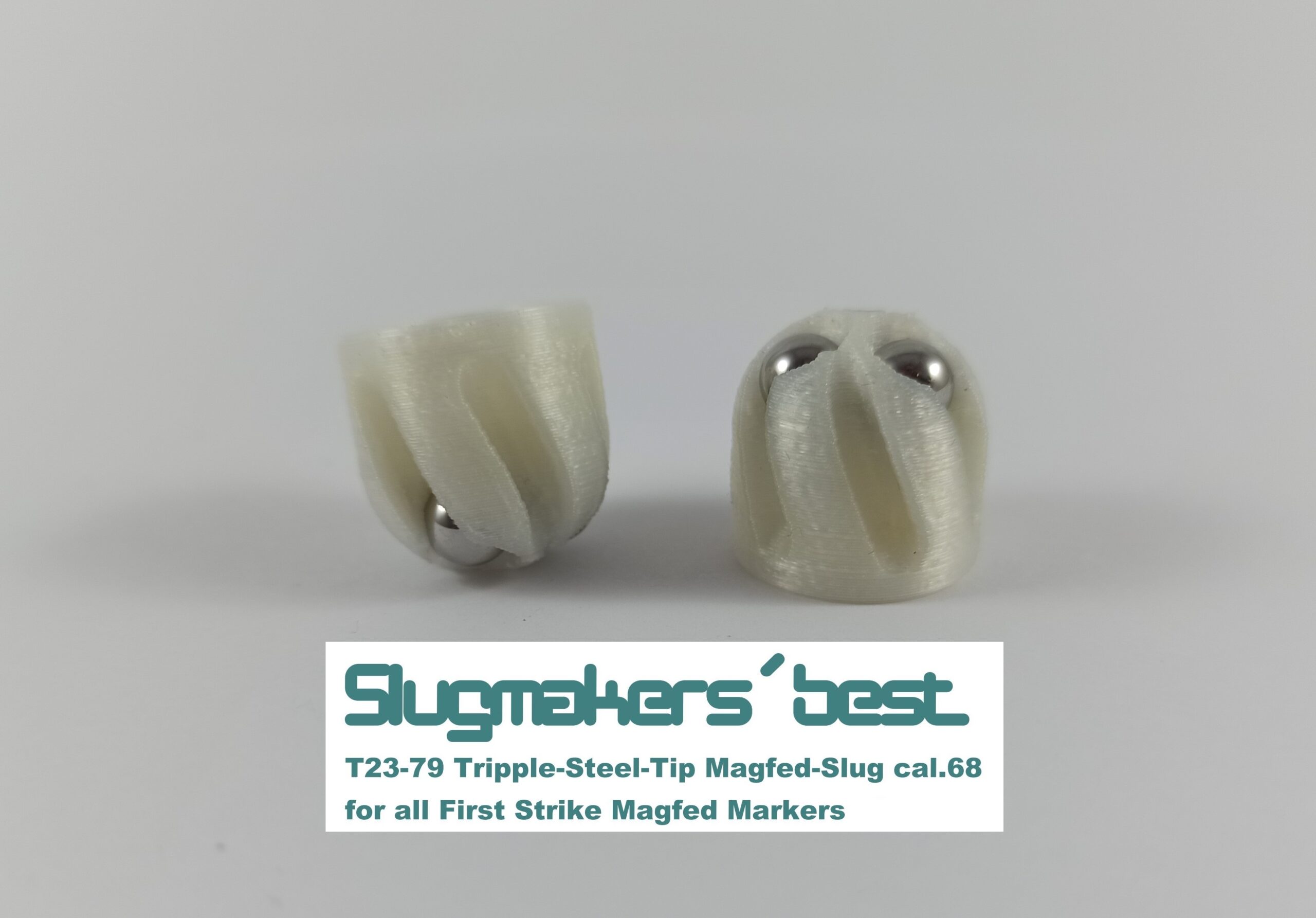 T23-79 tripple tip Slugs for First Strike ready Magfed guns cal.68 like FSC TIPX T8.1 TCR – Bild 3