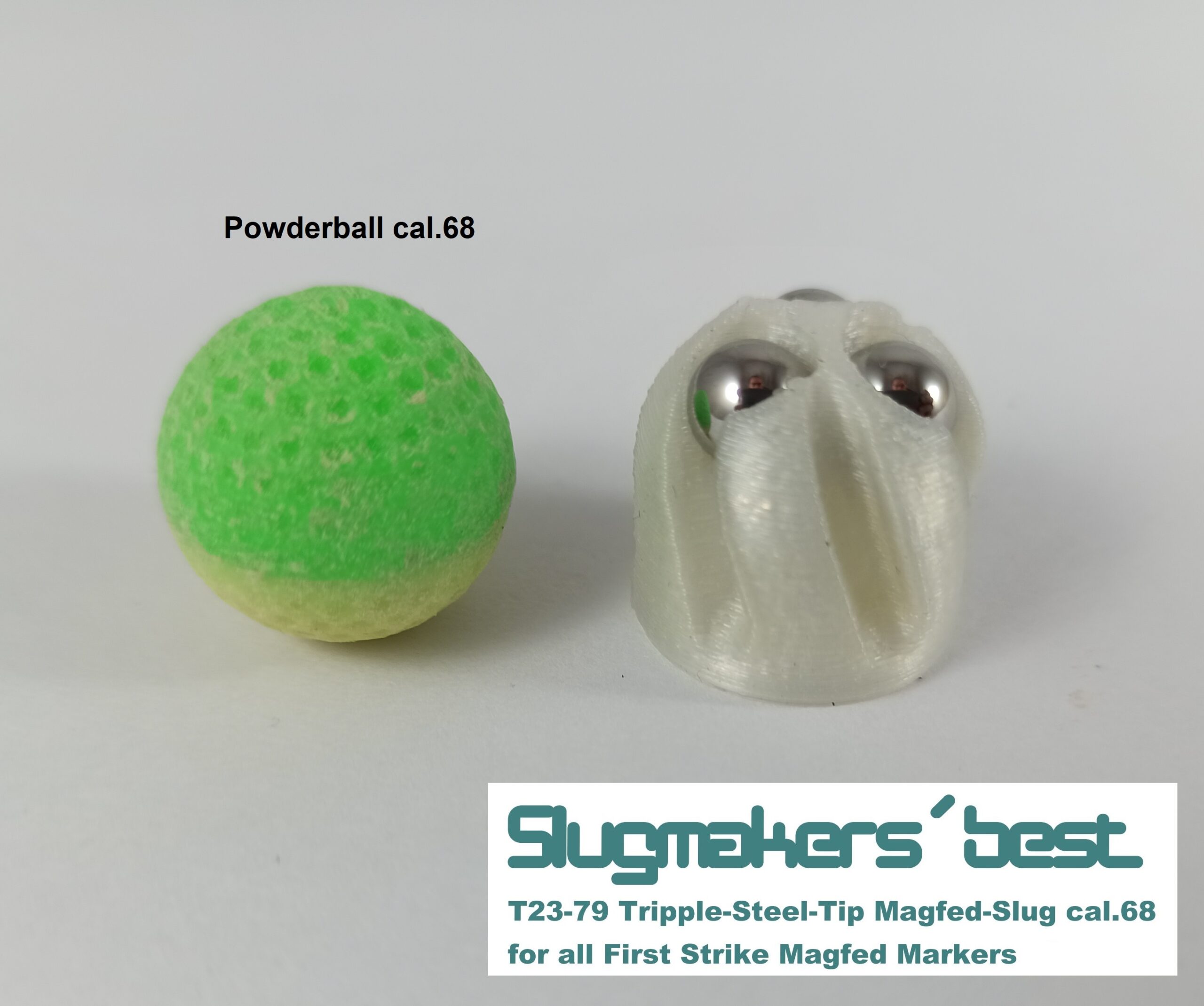 T23-79 tripple tip Slugs for First Strike ready Magfed guns cal.68 like FSC TIPX T8.1 TCR – Bild 8