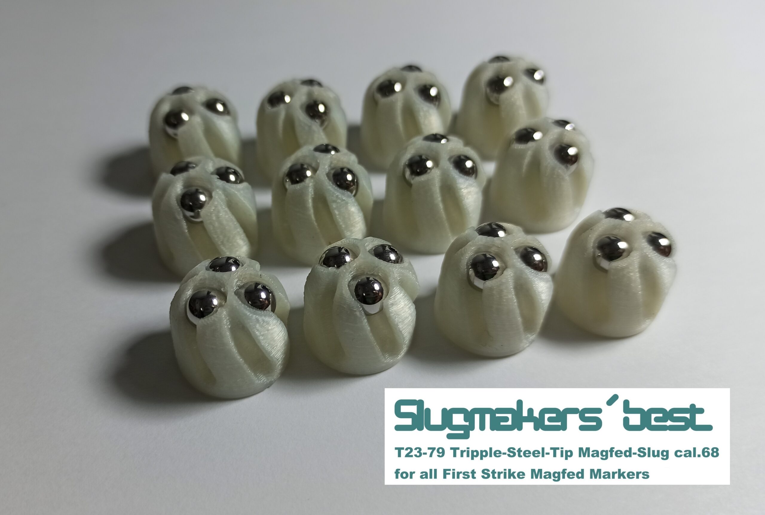 T23-79 tripple tip Slugs for First Strike ready Magfed guns cal.68 like FSC TIPX T8.1 TCR – Bild 9