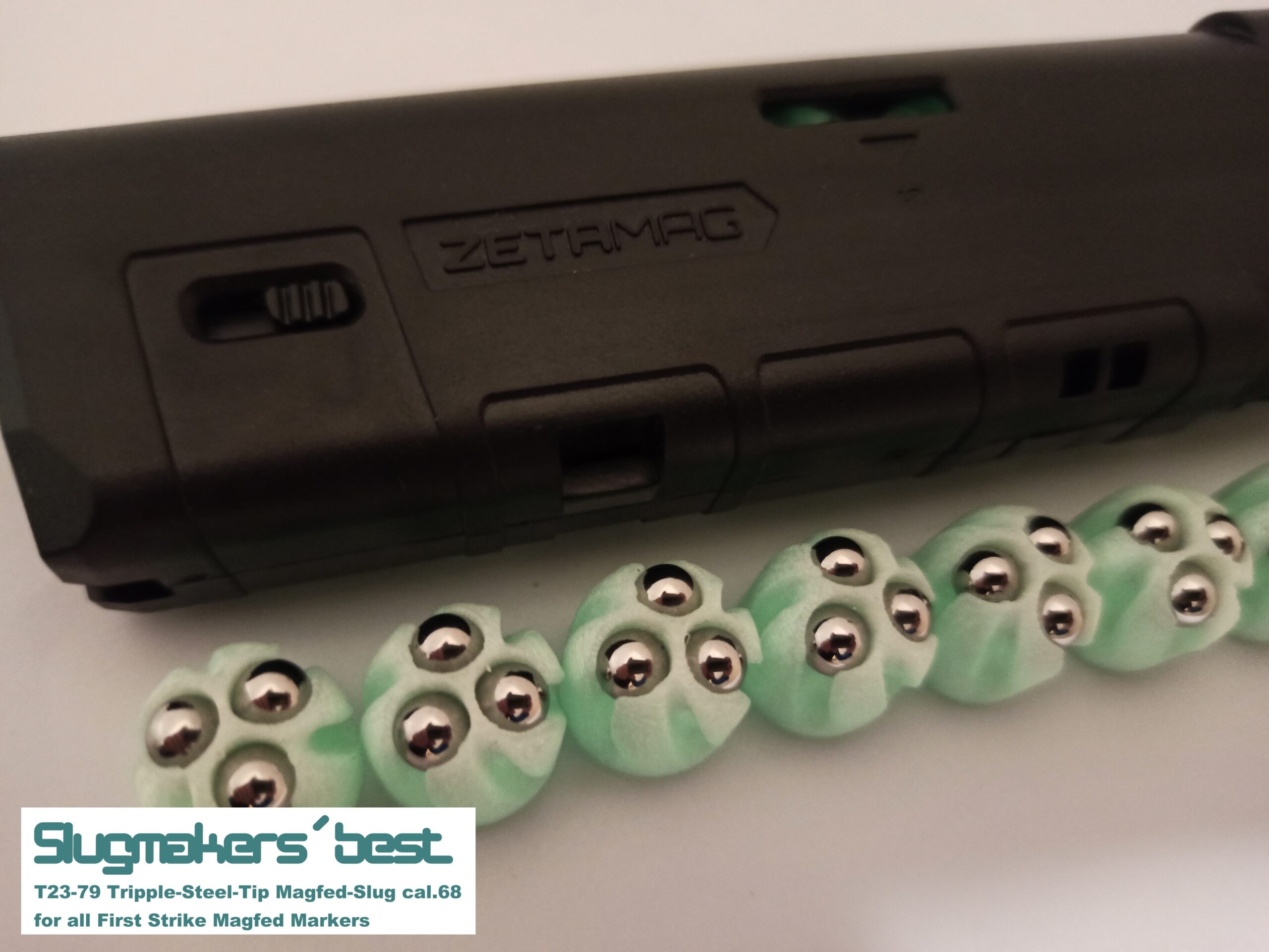 T23-79 tripple tip Slugs for First Strike ready Magfed guns cal.68 like FSC TIPX T8.1 TCR – Bild 11