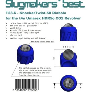Slugmaker´s best T23-6 KnockerTwist.50 bullets