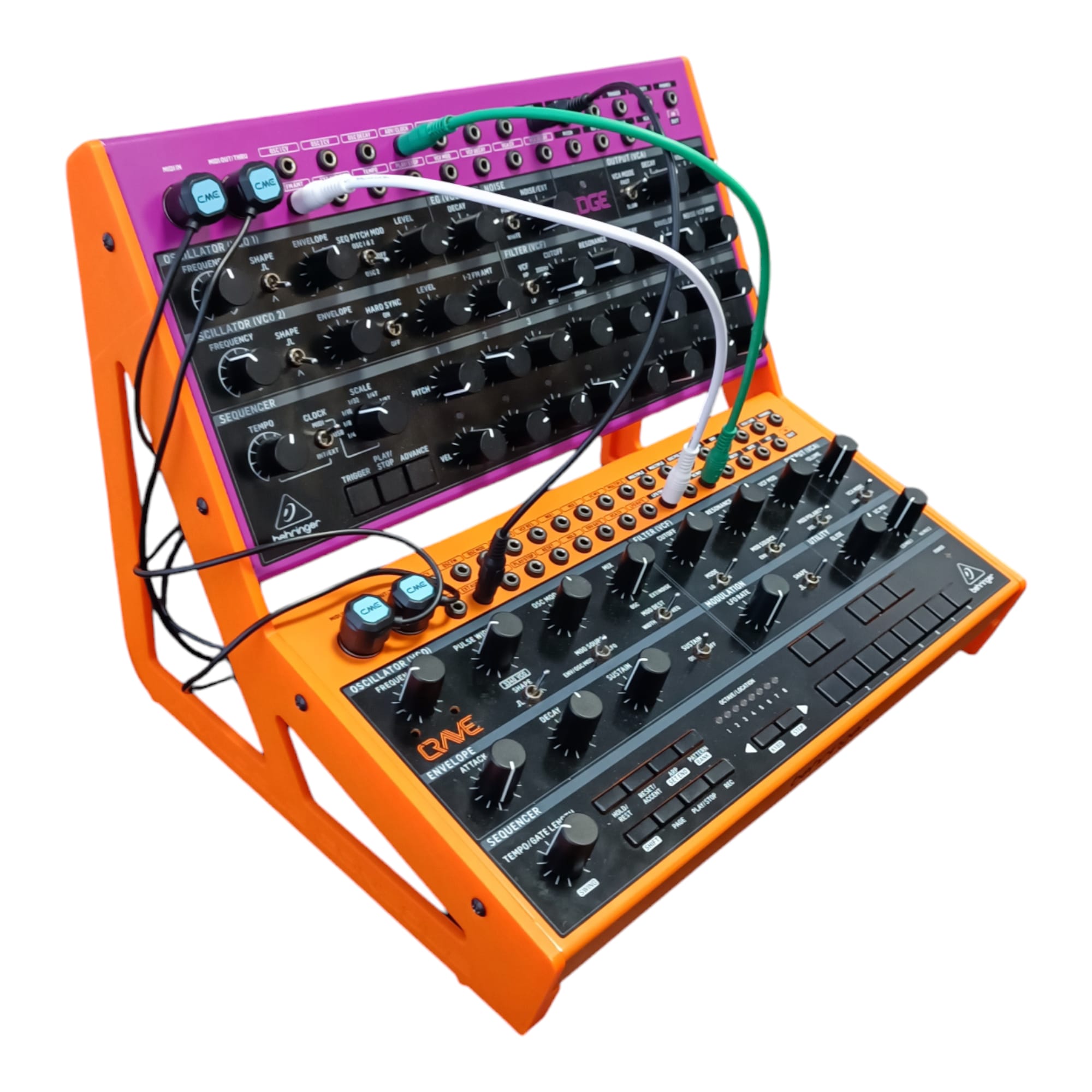 Acid Console - Eurorack Desktop Stand für 2x Behringer Edge, Crave, Spice, Grind - versch. Farben