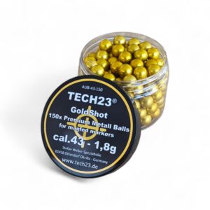 GoldShot Alu-Kugeln für Umarex T4E cal.43 (150 Stk.) – Premium Aluminium Hardballs für Glock 17, Walther PPQ & TPM1