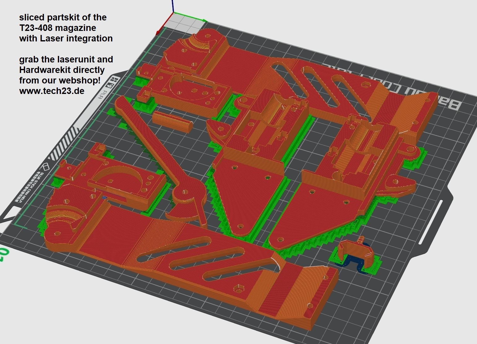 T23-408 Multishot Magazin – STL-Download für HoriZone Redback Pistolenarmbrust
