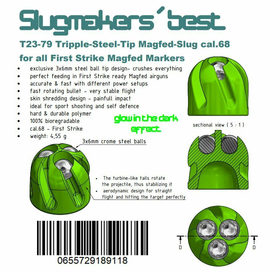 cal.68 Mega Pack: 28 STL-Slugs für HDS68 HDX68 HDR68 Pistelle X Tippman usw – Bild 6