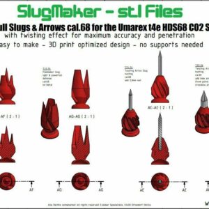 cal.68 Mega Pack: 28 STL-Slugs für HDS68 HDX68 HDR68 Pistelle X Tippman usw