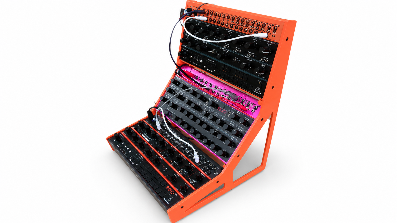 .stl download 3D print data - Analogue Console - Eurorack Desktop Stand für 3x Behringer Edge, Crave, Spice, Grind – Bild 2