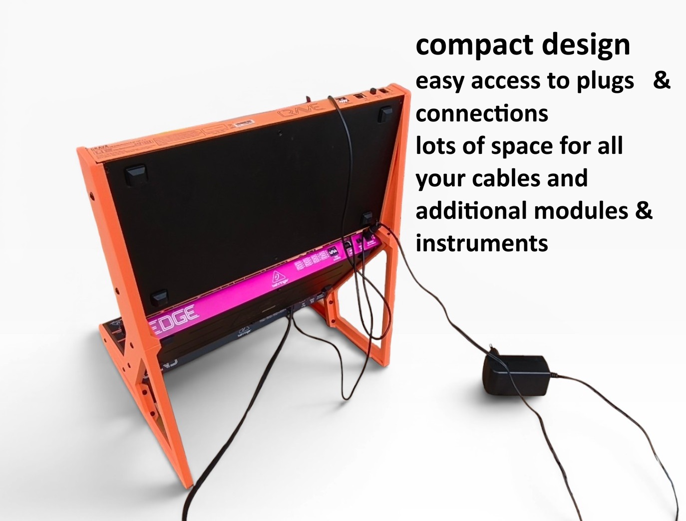 .stl download 3D print data - Analogue Console - Eurorack Desktop Stand für 3x Behringer Edge, Crave, Spice, Grind – Bild 4