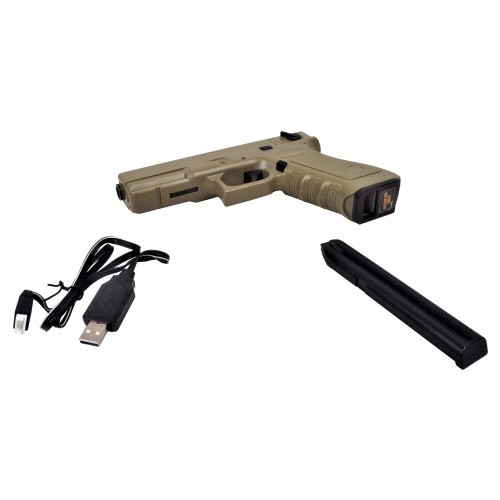 Cyma C18 Style AEP Airsoft Pistole 0,5J | Gen. 3 Mosfet & LiPo – Tan Desert Edition + incl. 100-Schuss Magazin + Bundle – Bild 4