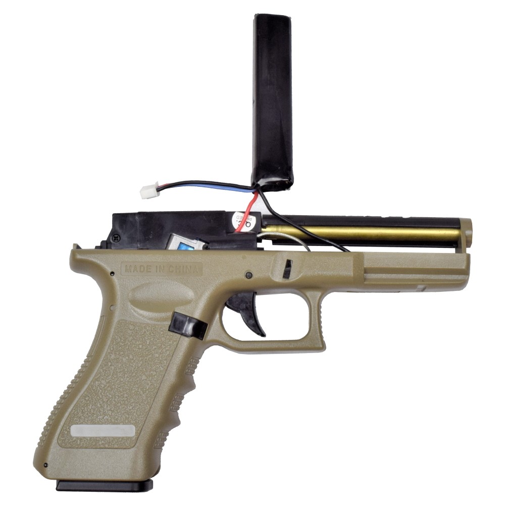 Cyma C18 Style AEP Airsoft Pistole 0,5J | Gen. 3 Mosfet & LiPo – Tan Desert Edition + incl. 100-Schuss Magazin + Bundle – Bild 3
