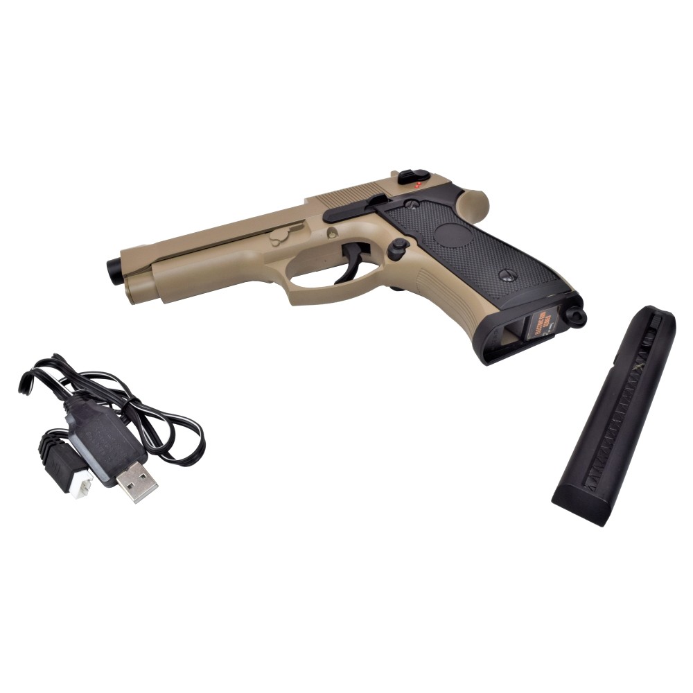 Cyma CM.126 92 Style AEP Airsoft Pistole 0,5J | Metallschlitten | Mosfet & LiPo + incl. 80-Schuss High-Cap Magazin + Bundle – Bild 2