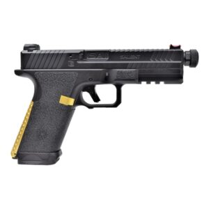 Cyma CM.135UP - Salient Arms Int. BLU mit Metallschlitten Komplettset AEP 6mm BB schwarz / gold - MosFet + LiPo Version + incl. 100 Schuss high cap Magazin